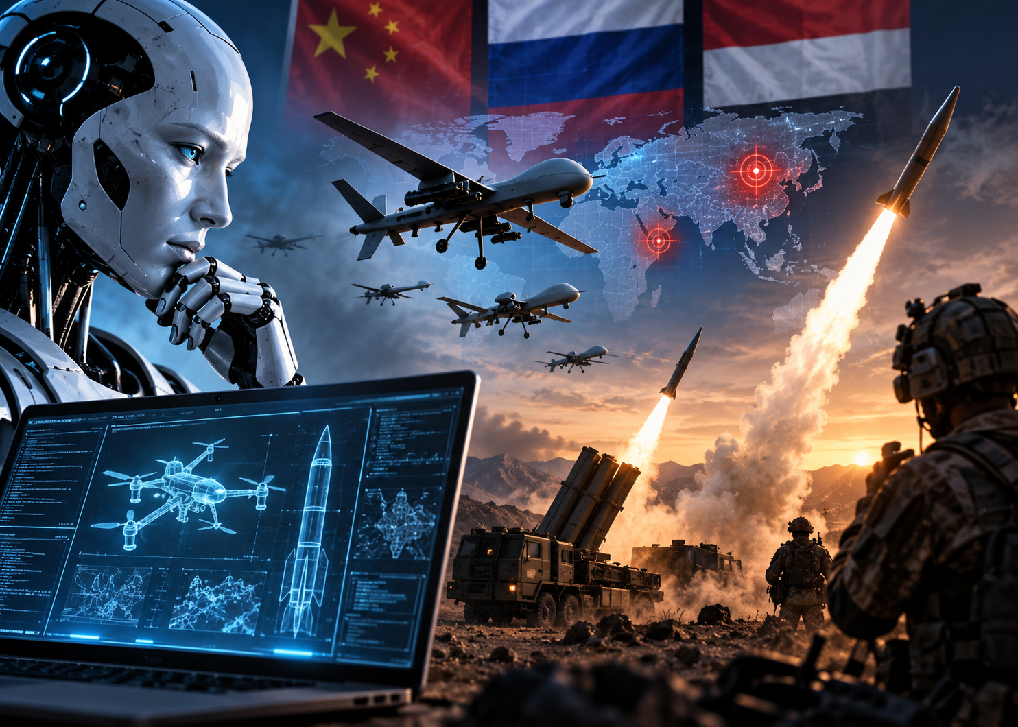 AI, drones, missiles and military technology